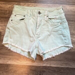 American Eagle High Waisted Stretch Pastel blue Jean Shorts sz 2